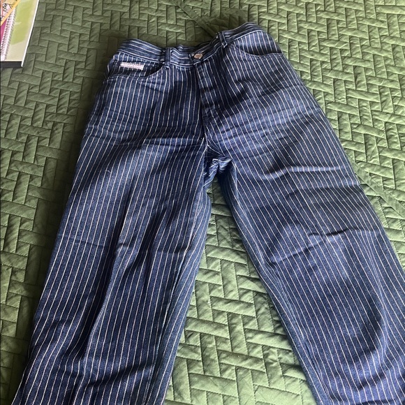 Gitano Denim - Gitano vintage women’s retro style striped jeans. #vintage #retro.